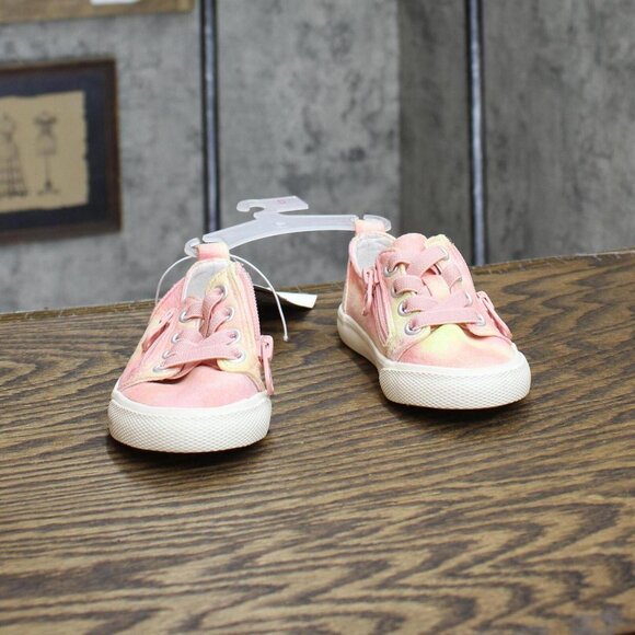 Cat & Jack Toddler Girls Luka Tie-Dye Double Zipper Sneakers 87834400 Pink 5T - Picture 3 of 7